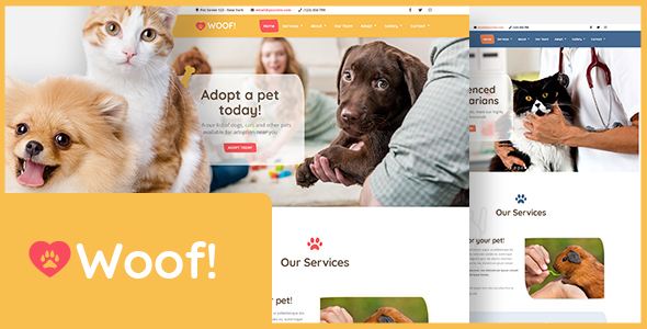 Woof! – Pet WordPress Theme