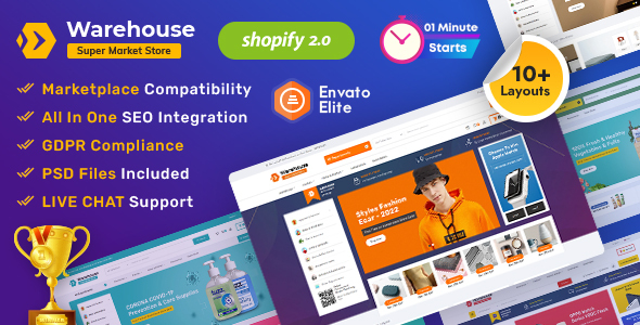 Warehouse – Advanced Shopify 2.0 Multi-purpose Electronics Store