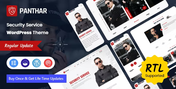 Panthar – Private Security & CCTV Service WordPress Theme + RTL