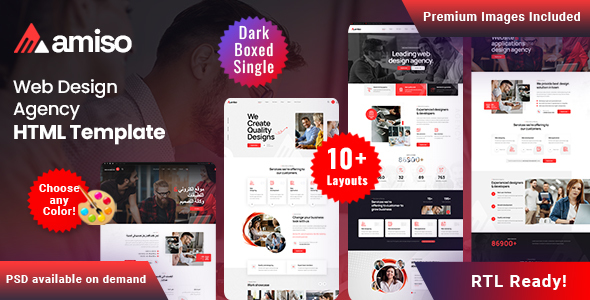 Amiso – Web Design Agency HTML Template