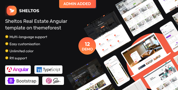 Sheltos – Real Estate Angular 21 Template