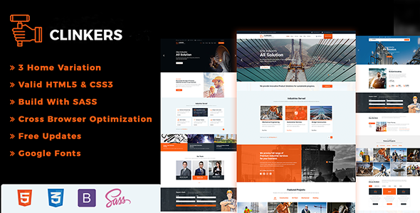 Clinkers – Industrial Industry & Factory HTML Template