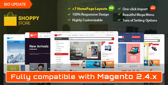 Shoppy Store – Responsive Magento 2 and 1.9 Theme