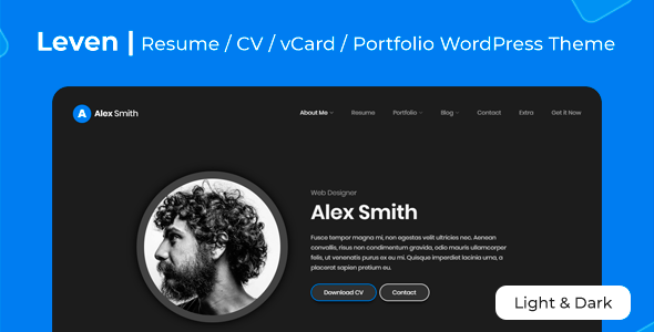 Leven – Resume Theme