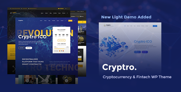 Cryptro – Crypto, NFT, Blockchain, Bitcoin WordPress