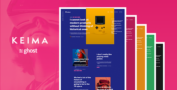 Keima – Multicolor Ghost Blog Theme