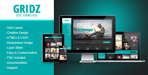 Gridz – Responsive HTML5 Template