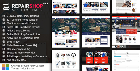 Repairshop – Car Repair HTML Template