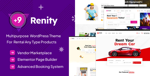 Renity – Multipurpose Rental WordPress Theme
