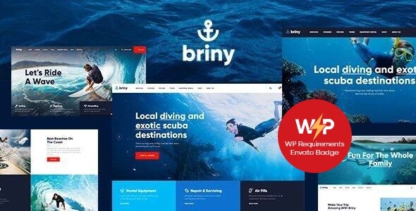 Briny – Scuba Diving & Water Sports WordPress Theme + RTL