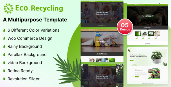 Eco Recycling – A Multipurpose HTML Template