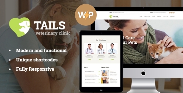 Tails – Veterinary Clinic, Pet Shop WordPress Theme