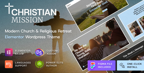 Christian Mission – Religious Events & Retreats Church WordPress Theme