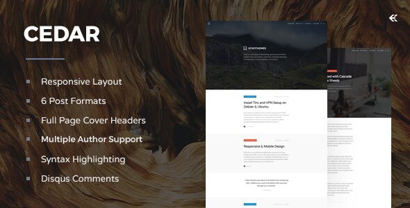 Cedar – Responsive Ghost Theme