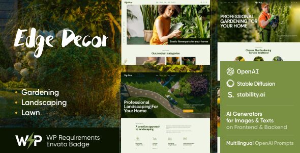 Edge Decor – Gardening & Landscaping WordPress Theme