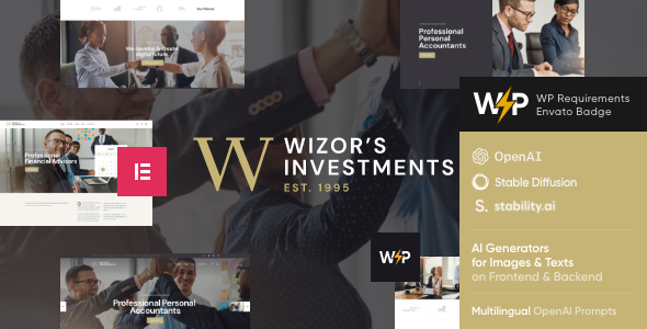Wizor’s – Investments, Economics & Bankin WordPress Theme
