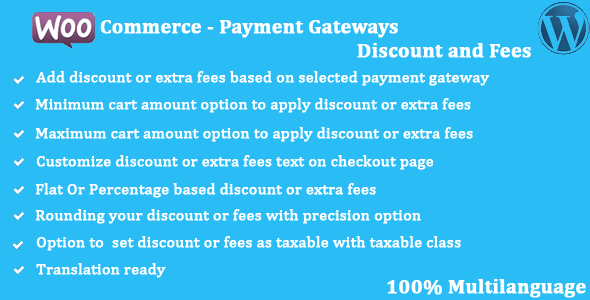WooCommerce – Payment Gateways Discount and Fees