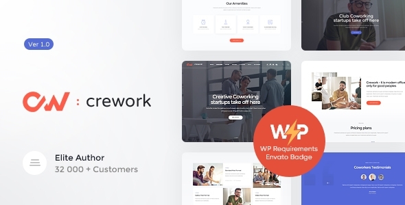 Crework – Coworking and Creative Space WordPress Theme