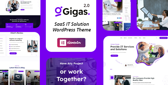 Gigas – SaaS WordPress Theme for Software Startups & App Landing Pages
