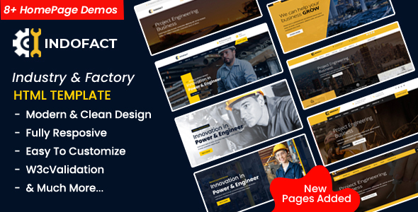Indofact – Industry, Factory and Engineering HTML 5 Template