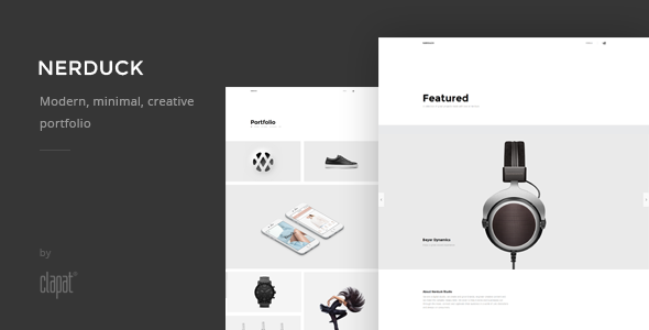 Nerduck – Minimal and Creative Portfolio WordPress Theme