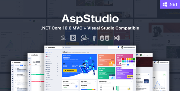 AspStudio – ASP.NET Core 10.0 MVC Bootstrap 5 Admin Template