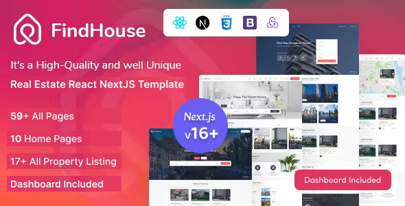 FindHouse – Real Estate React NextJS Template