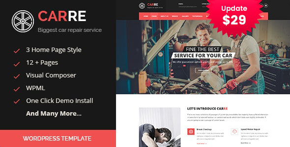 Car RE – Auto Mechanic & Car Repair WordPress Theme