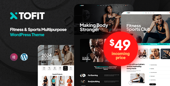 Tofit – Fitness Club and Gym WordPress Theme