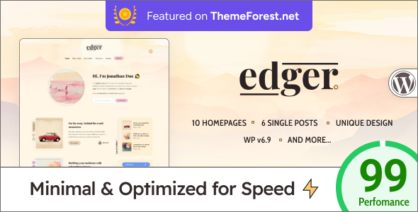 Edger – Modern & Lightweight Blog for WordPress