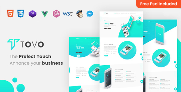 Tovo – Vue JS App Landing Page