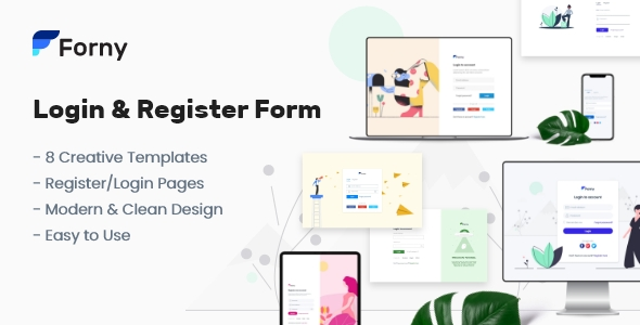 Forny – Login and Register Form Templates