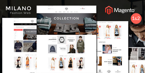 Milano Fashion Responsive Magento Theme – RTL supported