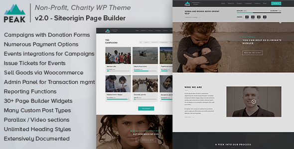 Peak – Charity Nonprofit WordPress Theme