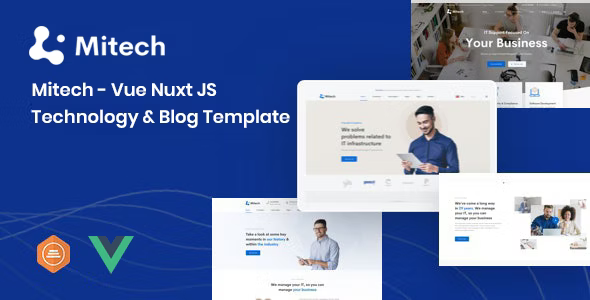 Mitech – VueJS Nuxt JS Technology & Blog Template