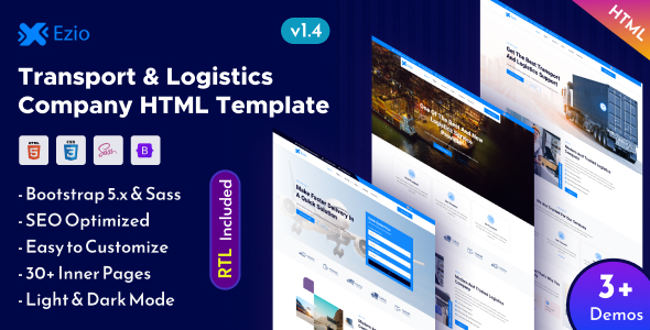 Ezio – Transport & Logistics Company Bootstrap 5 Template
