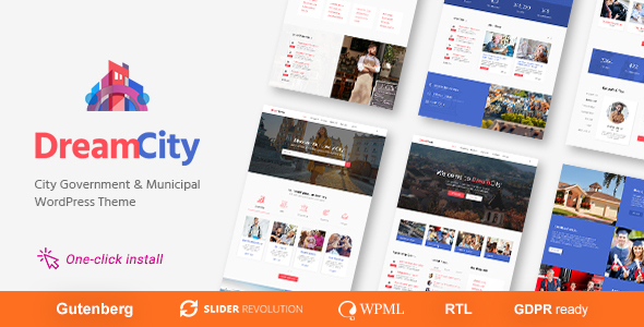 Dream City – Town Portal & Government Municipal WordPress Theme