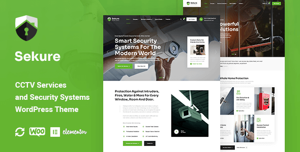 Sekure – CCTV and Security Systems WordPress Theme