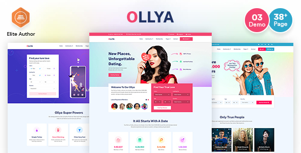 Ollya – Dating and Community Site Template