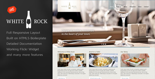 White Rock – Restaurant & Winery HTML Template