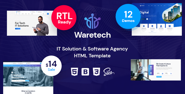 Waretech – IT Solutions & Technology HTML5 Template