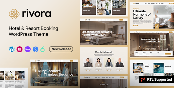 Rivora – Hotel Booking Elementor WordPress Theme