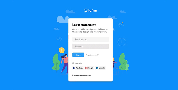 Iofrm – Login and Register Form Templates