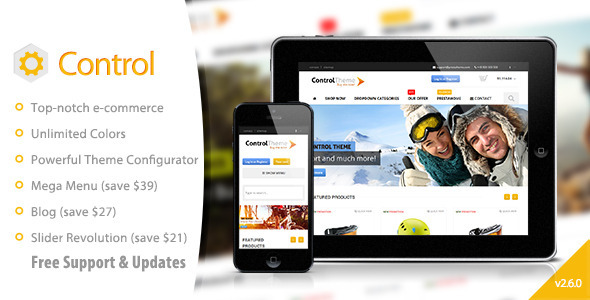 Control – PrestaShop Theme Responsive + Included Blog