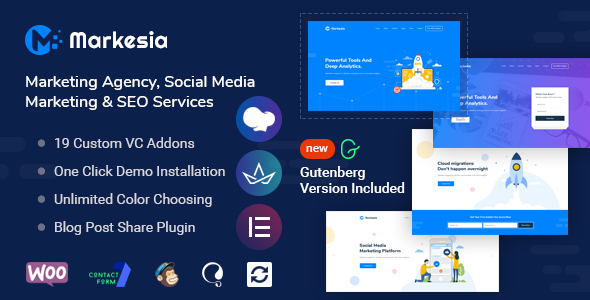 Markesia – Digital Marketing Agency and SEO WordPress Theme