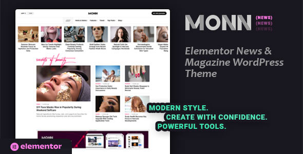 Monn – Elementor News & Magazine WordPress Theme