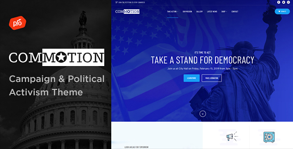 Commotion – Campaign & Political Activism WordPress Theme