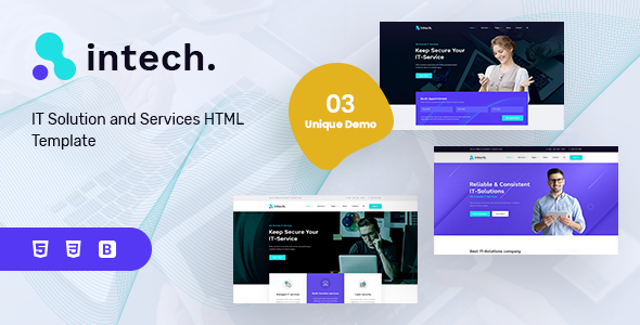 Intech – IT Solutions and Services Company Template