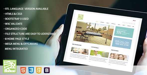 Decor – HTML5 Versatile Template