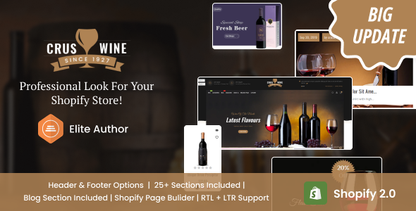 Cruswine – Sectioned Shopify Theme